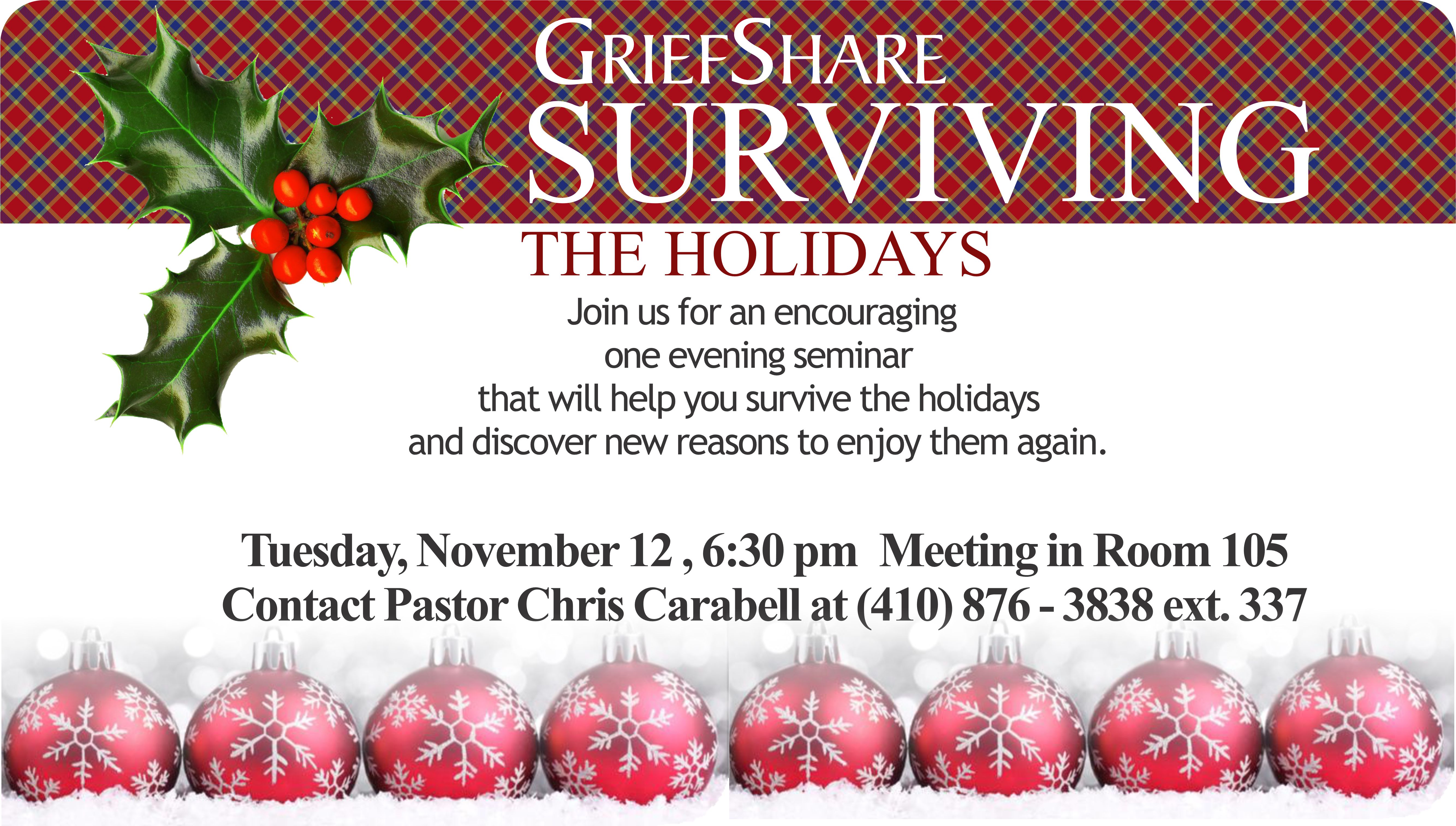 Grief Share Surviving The Holidays